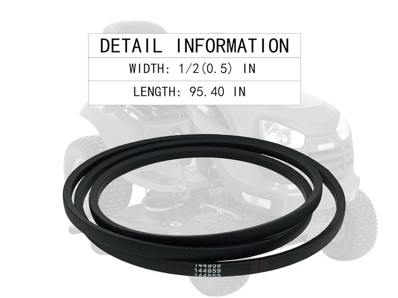 CTPOWER Replaces 144959 Mower Deck Belt, LT3000 DLT3000 DYT4000 LT150 YTH130 YT150 LTH1742 for Craftsman Husqvarna Poulan AYP Ariens 532144959 42 Inch/Aramid Cord / 95.400 inches - Image 2